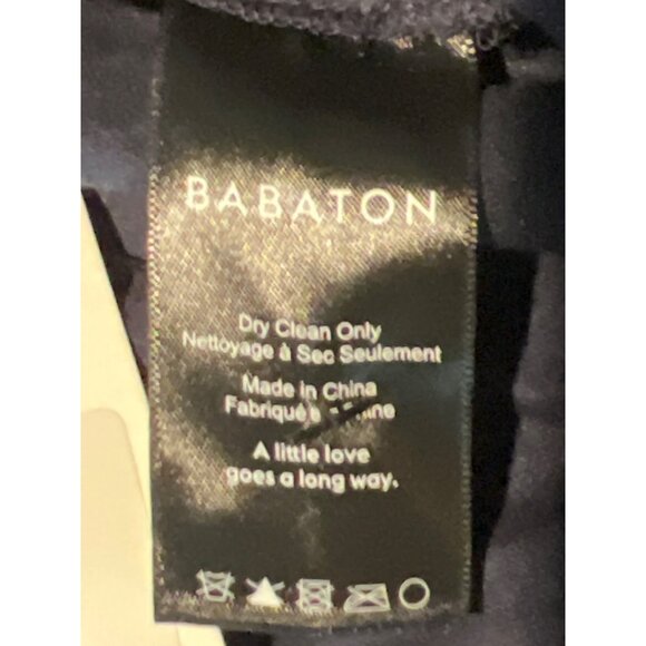 Aritzia Babaton Nigel Velvet Pants Navy High Waist Straight Leg Size 0 - Picture 4 of 10